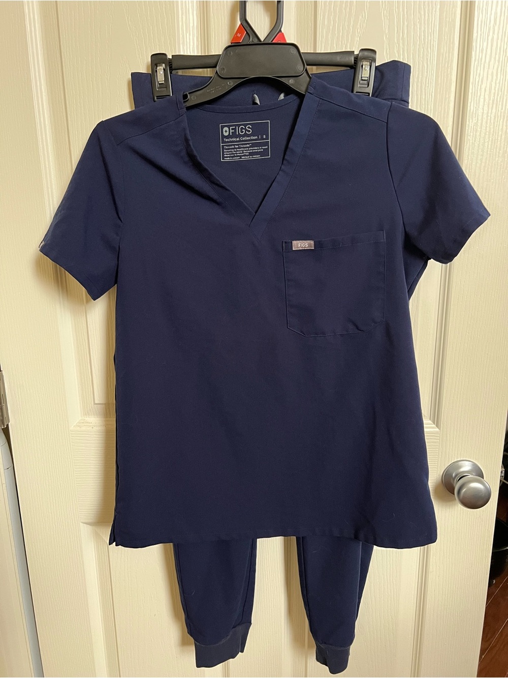 Figs Navy Scrub Top and Jogger Technical Collection